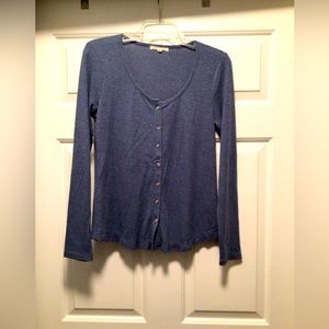 Blue soft ribbed shirt
